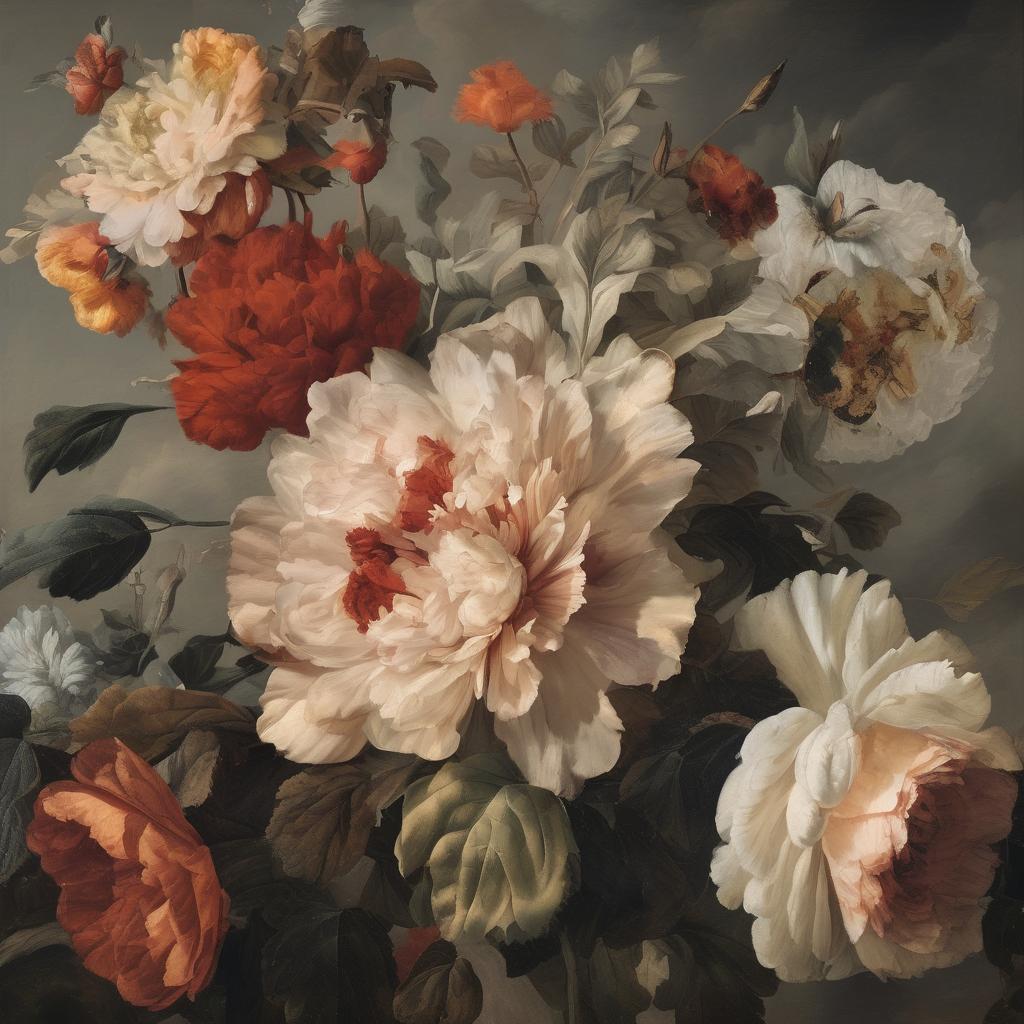 Αντιγραφή μοτίβων και επανάληψης σε ανθογραφία με ρομαντικό σχεδιασμό και αρμονικά χρώματα, ιδανικό για τέχνη και διακόσμηση.