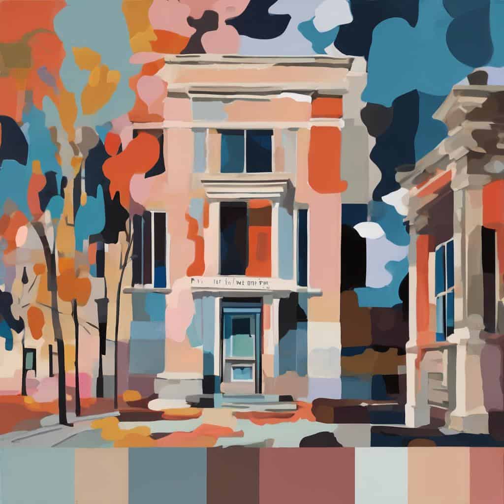 Iconic building with repeating architectural motifs and patterns, emphasizing the use of motifs and repetition.