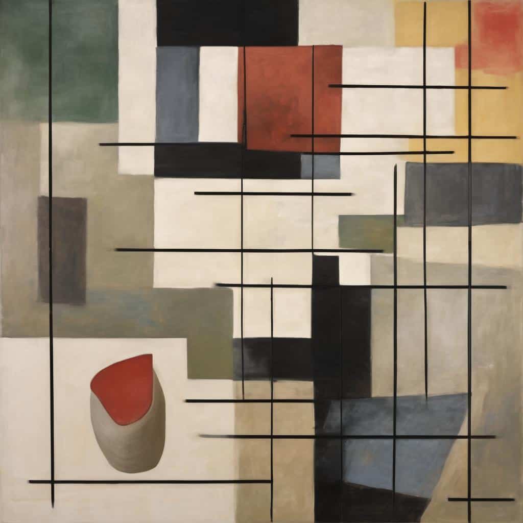 Πρότυπα και επανάληψη σε διακοσμητικά στοιχεία, αφηρημένη τέχνη με γεωμετρικά μοτίβα και γραμμές.